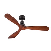52inch Casa Delta-Wing Modern Outdoor Ceiling Fan with Remote Solid Wood