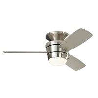 Harbor Breeze Mazon 44-in Brushed Nickel Flush Mount Indoor