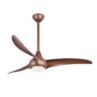 Minka-Aire F844-DK Light Wave 52 inch Ceiling Fan with LED Light and Remote, Distressed Koa