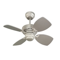 Monte Carlo 4CO28BP Colony II 28 Ceiling Fan for Small Space, 4 Blades, Brushed Pewter