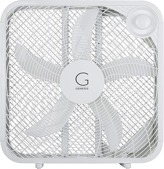 Genesis 20" Box Fan, G20BOX-WHT