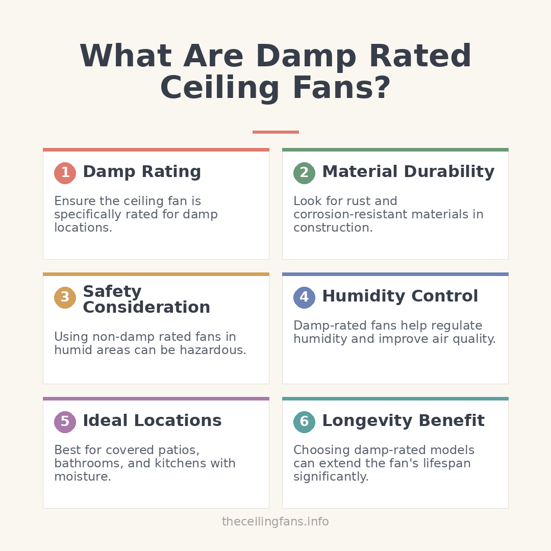 What Are Damp Rated Ceiling Fans? infographic