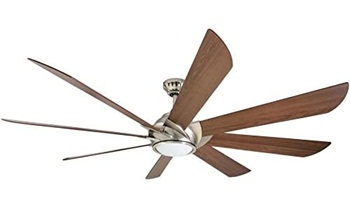 Harbor Breeze Hydra 70 Inch Brushed Nickel Indoor Ceiling Fan with Light and Remote Control (8-Blade)