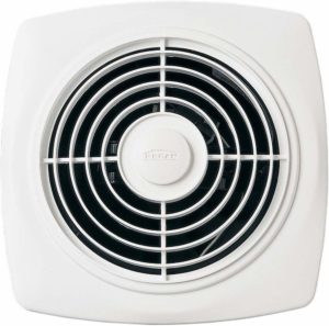 Broan-NuTone 509 Through-the-Wall Ventilation Fan, White Square Exhaust Fan, 7.5 Sones, 180 CFM, 8 inches