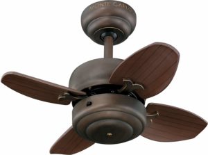 Monte Carlo 4MC20RB Mini 20 Inches Ceiling Fan with Pull Chain for Small Space, 4 Blades, Roman Bronze
