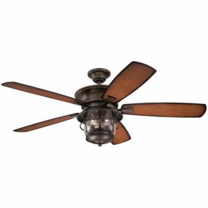 Westinghouse Lighting 7233400 Brentford Indoor Ceiling Fan with Light, 52 Inch, Aged Walnut