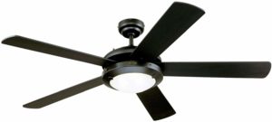 Westinghouse Lighting 7234100 Comet Indoor Ceiling Fan with Light, Brushed Pewter