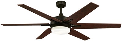 Westinghouse Lighting Oil Rubbed Bronze, Remote Control Included 7207800 Cayuga 60-inch Indoor Ceiling Fan, Dimmable LED Light Kit with Opal Frosted Glass