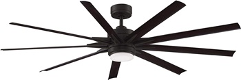 Fanimation Odyn Indoor or Outdoor Custom Ceiling Fan Motor-Dark Bronze, with LED, Light Kit
