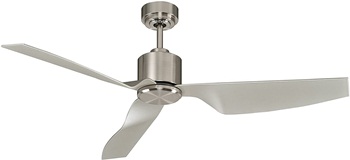 Lucci Air 210525010 Climate II DC Ceiling Fan, 50 Inch, Brushed Chrome with Silver Blades