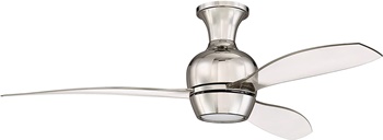 61RC5WNmp0L. AC SL1500 Craftmade Ceiling Fan with LED Light BRD52PLN3 Bordeaux 52 Inch and Wall Control, Polished Nickel