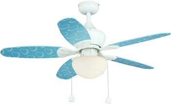 Alex Children's 44 inch Boy's Blue Cloud Ceiling Fan with LED Light Kit