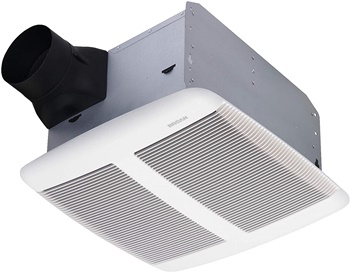 Broan Nutone SPK110 Sensonic Bathroom Exhaust Fan with Bluetooth Speaker, ENERGY STAR Certified, 1.0 Sones, 110 CFM, White, Standard
