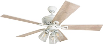 Prominence Home 50389 Glenmont Coastal Ceiling Fan, 52 , Distressed White