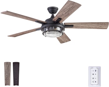 Prominence Home 51484-01 Freyr Ceiling Fan, 52, Textured Black