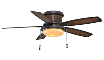Hampton Bay Roanoke 48 in. LED Indoor Outdoor Natural Iron Ceiling Fan with Light Kit