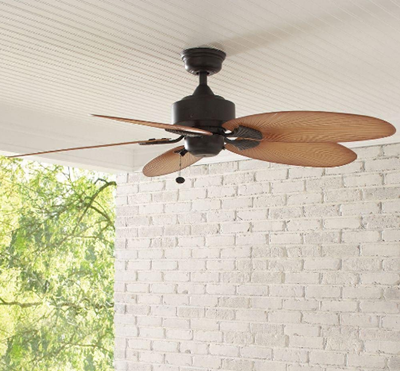 Hampton Bay Lillycrest 52in Indoor or Outdoor Aged Bronze Ceiling Fan - Model no 32711