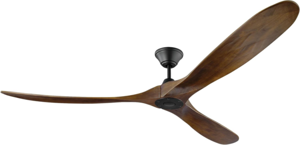 3MAVR70BK Maverick Max Energy Star 70'' Outdoor Ceiling Fan with Remote Control, 3 Balsa Wood Blades, Matte Black