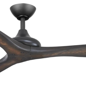 Minka Aire Vapor 60" Six-Speed Ceiling Fan in Coal Black Finish with Toned Koa Blades with Remote Control, F662-CL/TK