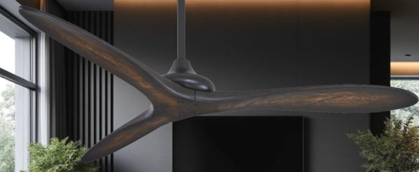 Minka Aire Vapor 60" Six-Speed Ceiling Fan in Coal Black Finish with Toned Koa Blades with Remote Control, F662-CL/TK - Image 7