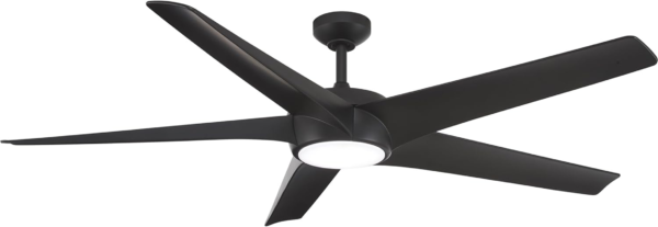 Minka Aire F767L-CL Skymaster 65" Ceiling Fan with LED Lights and Remote Control in Coal Finish