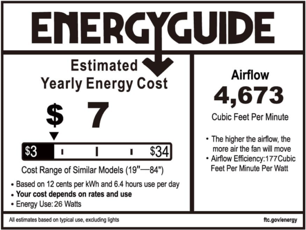 Minka Aire F862L-CL Pinup 60" Ceiling Fan with LED Light and Remote Control in Coal Finish - Image 8
