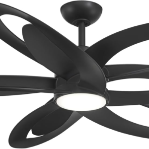 Minka Aire F862L-CL Pinup 60" Ceiling Fan with LED Light and Remote Control in Coal Finish