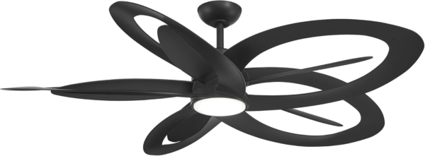 Minka Aire F862L-CL Pinup 60" Ceiling Fan with LED Light and Remote Control in Coal Finish